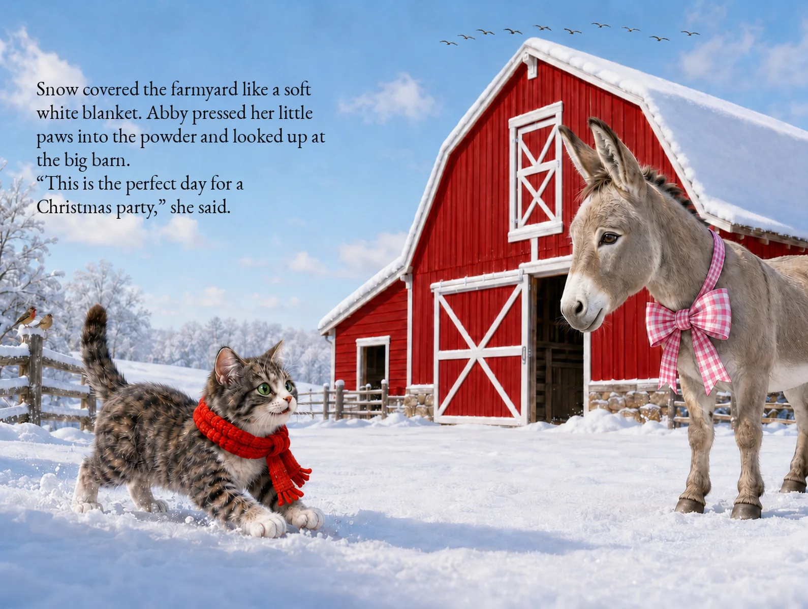 A winter scene from Abby’s Christmas Party